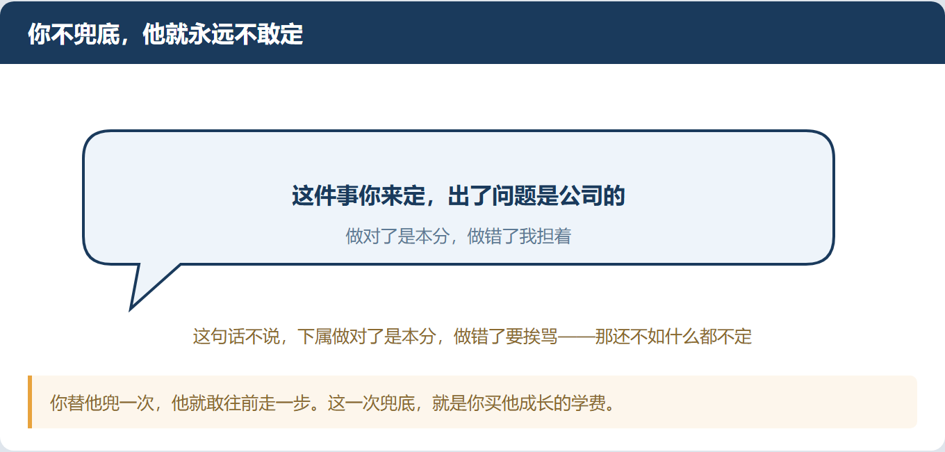你一天签二十个单，底下人就一天不长脑子